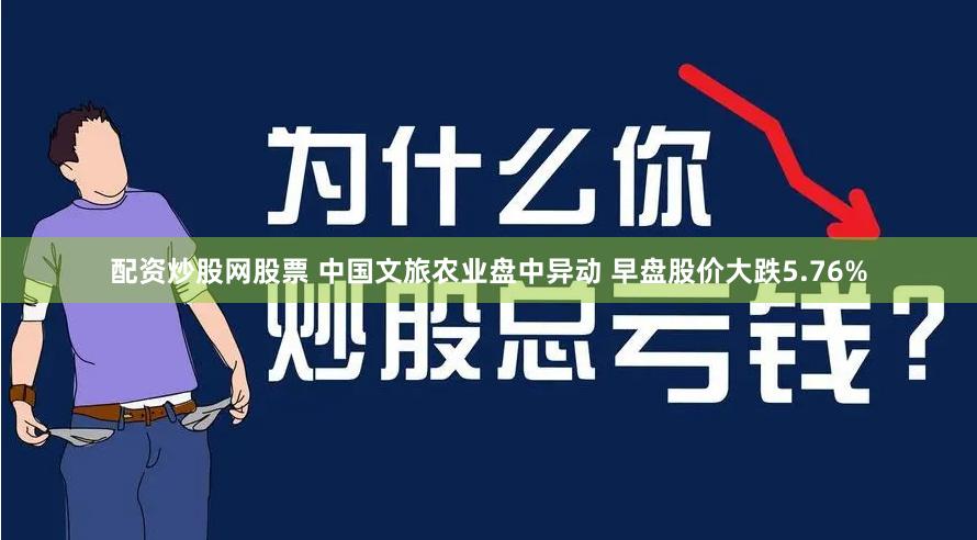 配资炒股网股票 中国文旅农业盘中异动 早盘股价大跌5.76%