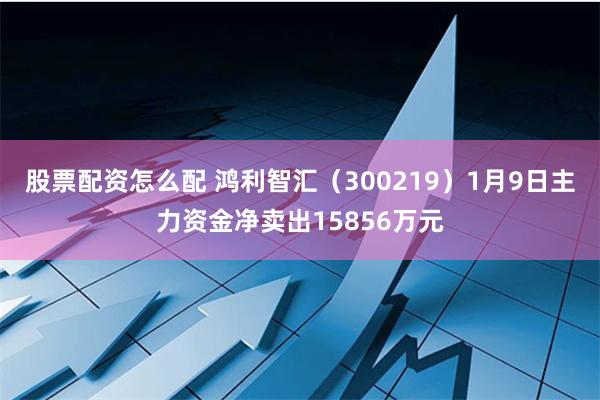 股票配资怎么配 鸿利智汇（300219）1月9日主力资金净卖出15856万元